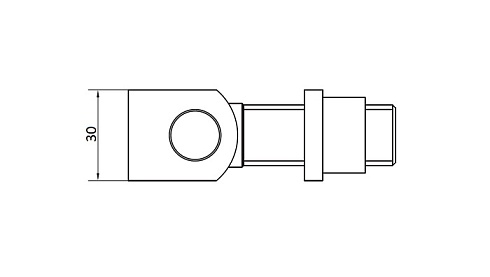 Комплектующие для распашных ворот Петля CAME H 18 регулируемая с гайкой, 42-68 мм, М18, приваривание в Азове